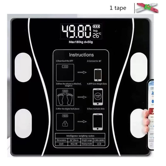 Body Fat Scale Smart Wireless Digital Bathroom Weight Scale Body Composition Analyzer With Smartphone App Bluetooth-compatible