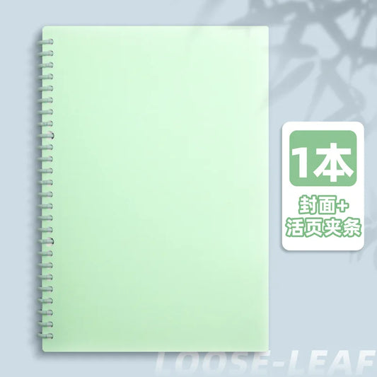 A4/A5/B5 Removable Spiral Notebook 60 Sheets Underline/Blank Loose Leaf Journal Macaron Binder for Students