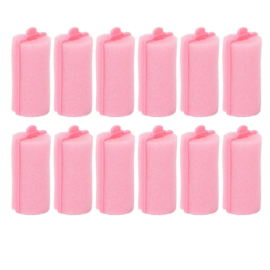 12pcs Styling Tool Soft Foam Sponge Hair Roller Pink Daily Soft Hair Curler Professional Easy to Use Foam Hair Roller Home Salon
