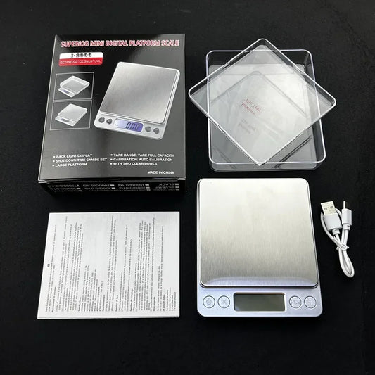 USB LCD Digital Jewelry 0.01g Mini Scale Smart Precision Electronic Pocket Portable Kitchen Food Scale Gram Weight Balance Scale