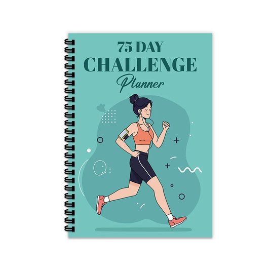 1PC 75-Day Challenge Fitness Planner Notebook, Track Habits, Meals, Mood, and Workouts, Daily Wellness Journal for Health & Disc