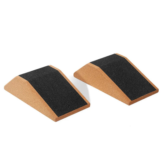 2pcs Cork Yoga Wedge Block Non-Slip Surface for Squat Heel Elevation Calf Stretching Home Gym Fitness Accessories
