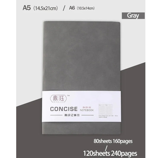 New A5/A6 Notebook Business Sheepin Notepad Lined Daily Office Notebook Journal Stationery 160pages/240pages