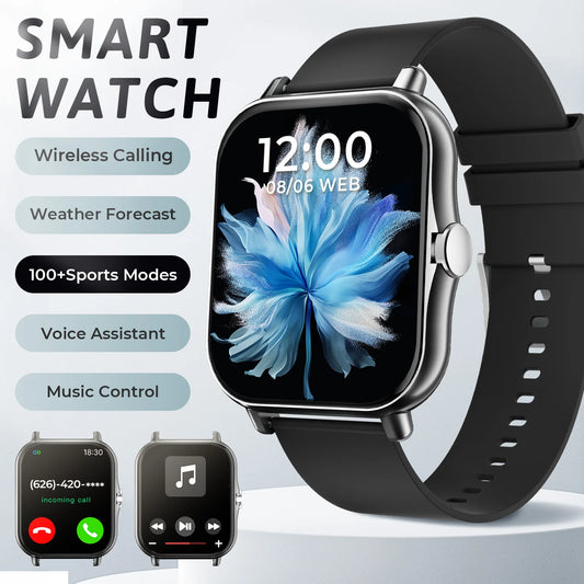 2026 New Smartwatch Bluetooth Call Fitness Tracker Heart Rate Sleep Record Outdoor Sport Watch for Android/IOS Men Women Gift