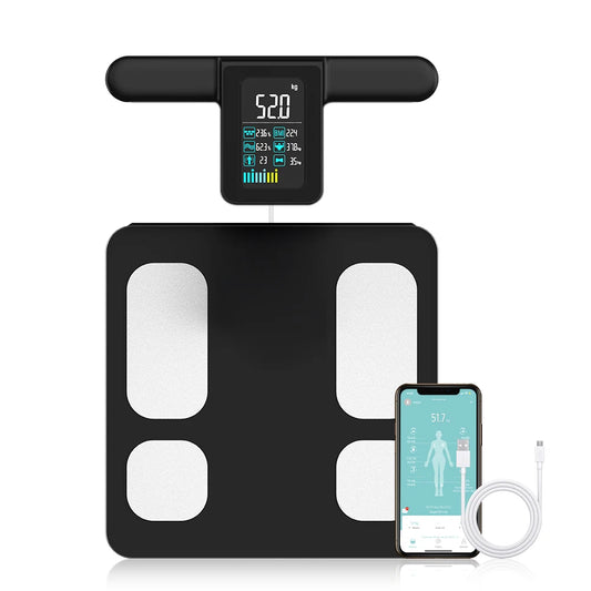 Smart 8 Electrode Scale Bioimpedance Electronic Digital Weight Balance Fat Body Water Muscle Mass BMI Composition Scale