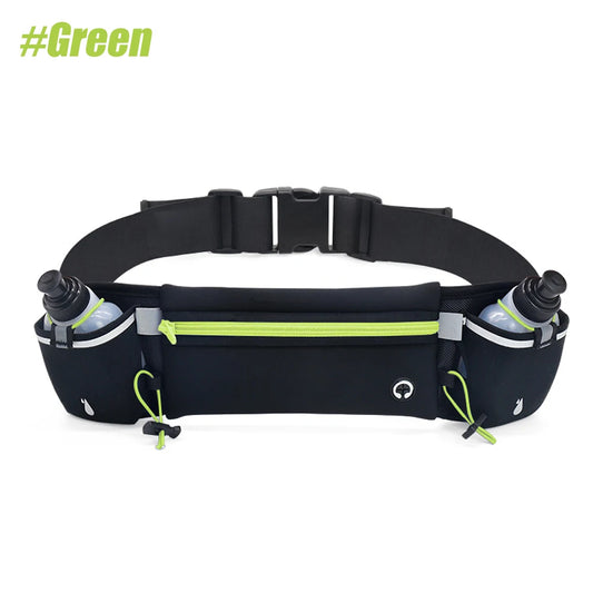 1PCS Multipurpose Running Belt with Integrated Water Bottles, Water Bottle Holder, Running Pouch Belt for Hiking, Climbing