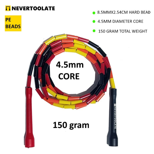 NEVERTOOLATE CC handle hard PE beads 2.9m length jump skipping rope skip rope coachchris same good quality