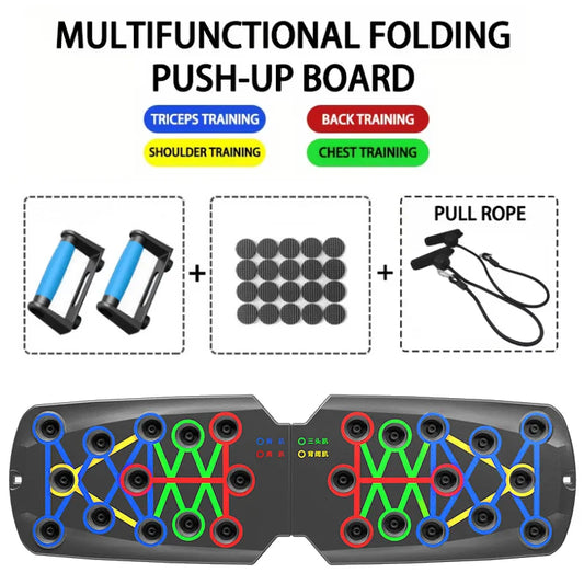 Multifunctional Push-Up Board - Fitness and Muscle Training Equipment, Home Exercise Set Foldable Push-Up Rod,Resistance Device