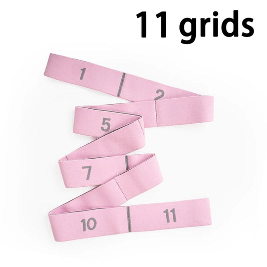 Multi Stage Yoga Stretch Band Latin Dance Stretch Band Correct Posture 11 Grid Elastic Band Digital Band Pose Band