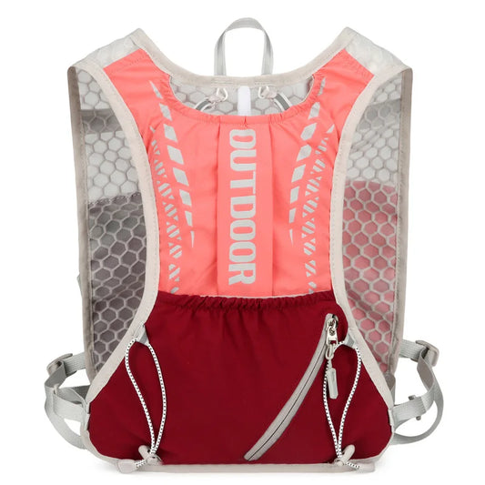 Reflective Running Hydration Vest Cycling Backpack for Outdoor Sports Climbing Hiking Mtb Road Bike - Adjustable Vest Bag