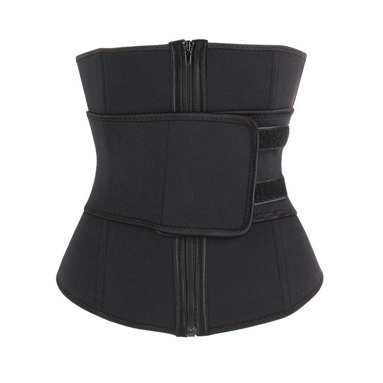 Cross-Border Hot Sale Neoprene Sweat Burst Corset Hot Shapers Zipper Velcro Belt Waist Waist