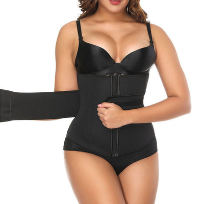 Cross-Border Hot Sale Neoprene Sweat Burst Corset Hot Shapers Zipper Velcro Belt Waist Waist
