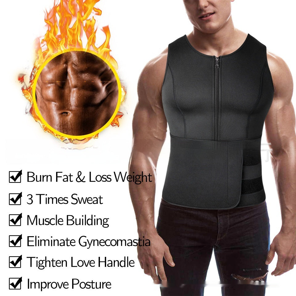 Men's Body Shapers Sauna Sweat Wicking Waist Corset