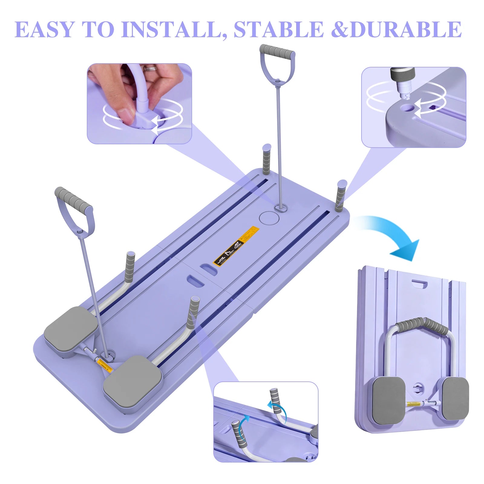 Abdominal Training Board Multi-function Fitness Pushup Board Automatic Rebound Foldable Pilates Board Home Gym Fitness Equipment