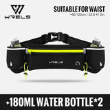 WRELS Upgraded Running Belt Bag With Water Bottles Hydration Belt Running Pouch Bag  Fanny Pack Phones Waist pack for Sports