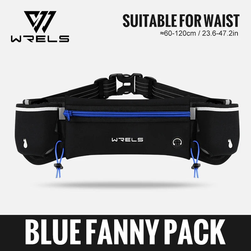 WRELS Upgraded Running Belt Bag With Water Bottles Hydration Belt Running Pouch Bag  Fanny Pack Phones Waist pack for Sports