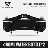 WRELS Upgraded Running Belt Bag With Water Bottles Hydration Belt Running Pouch Bag  Fanny Pack Phones Waist pack for Sports