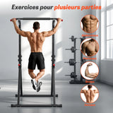 Foldable pull-up bar, height adjustable 168-cm, capacity 200 kg, 9 levels, a device for the whole body