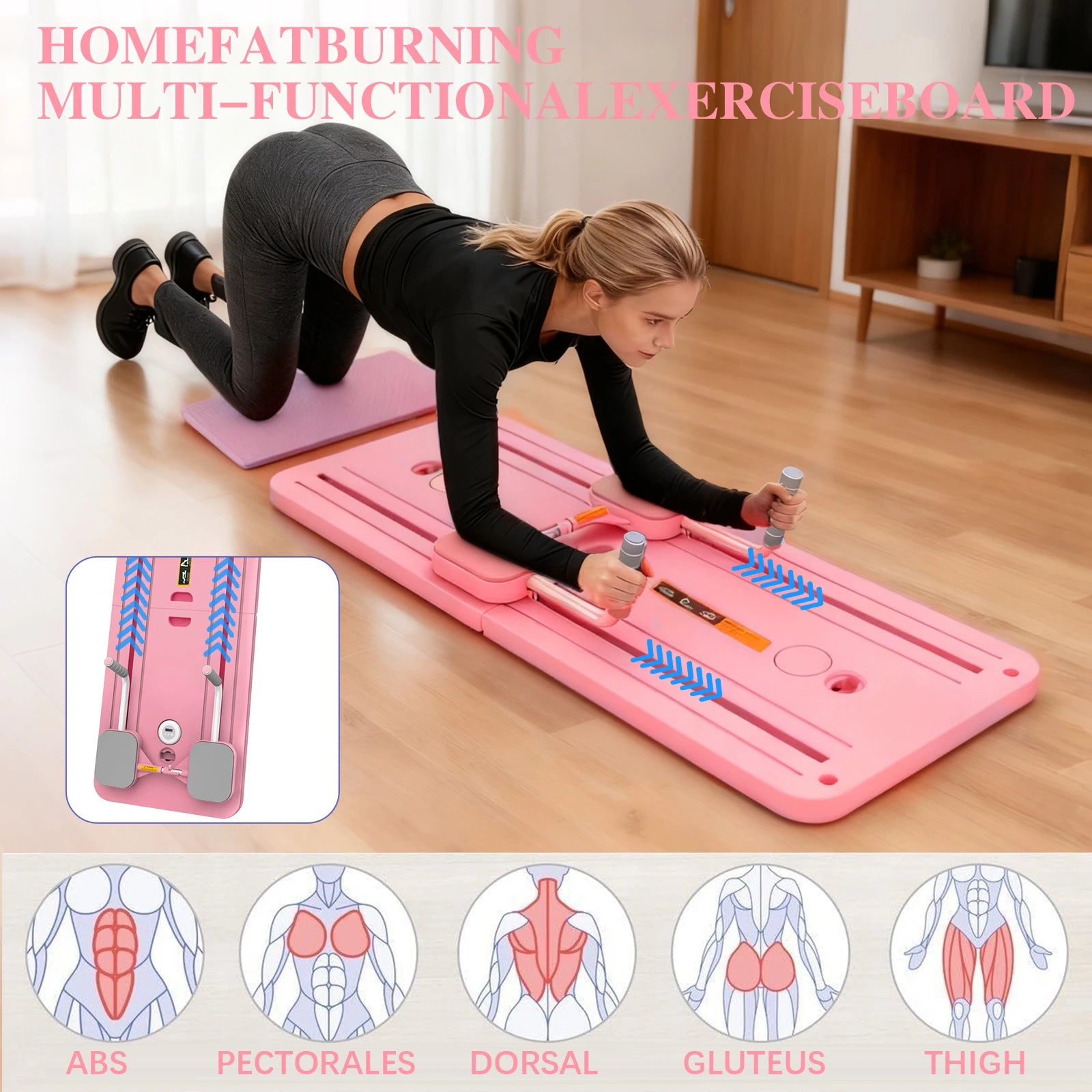 Multifunctional Fitness Pushup Board Abdominal Training Board Workout Exercise Equipment All Body Training Board Fitness Push-up Board