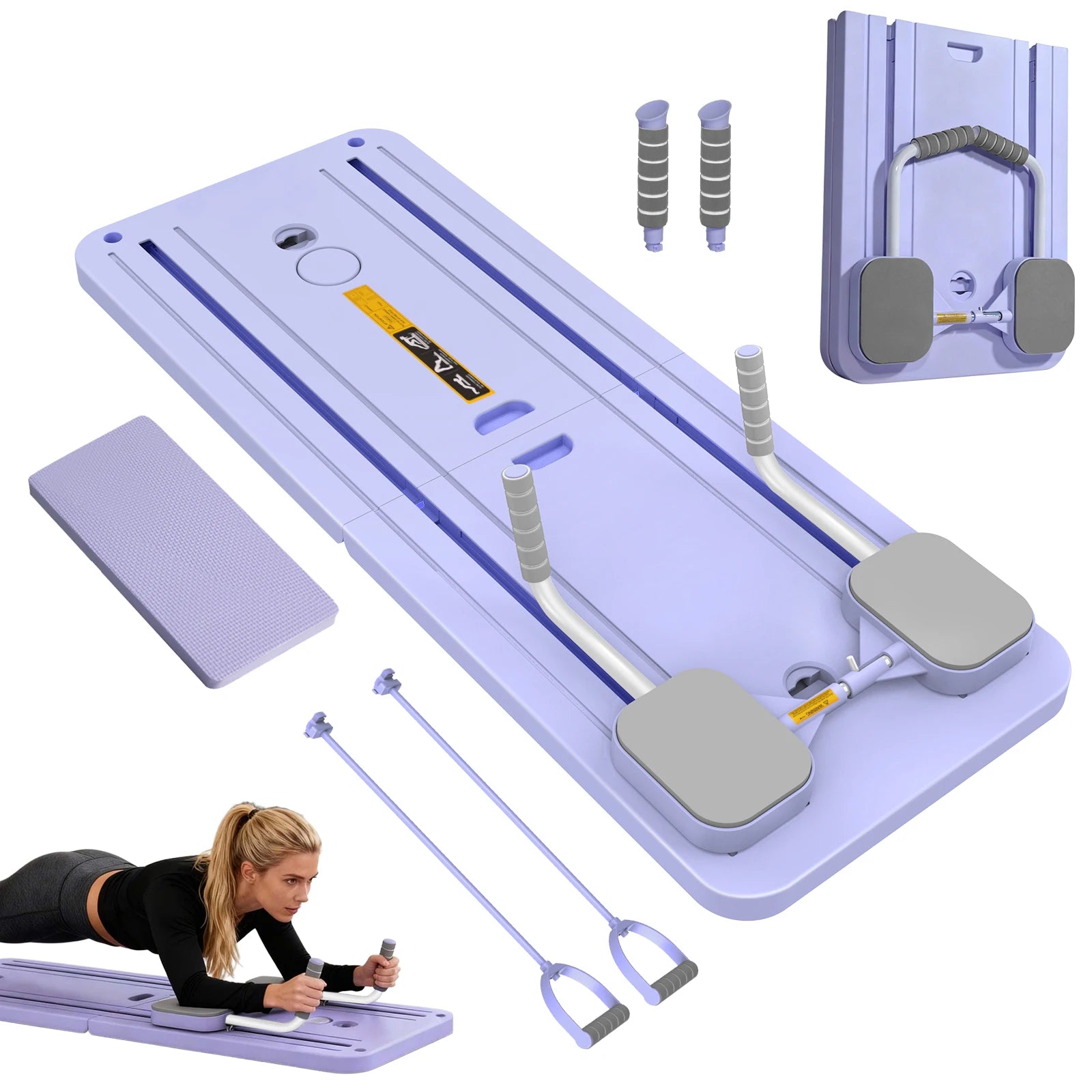 Abdominal Training Board Multi-function Fitness Pushup Board Automatic Rebound Foldable Pilates Board Home Gym Fitness Equipment