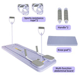 Foldable Pilates Reformer Full Body Fitness Board, Automatic Rebound Abdominal Exercise Board for Full Body Work