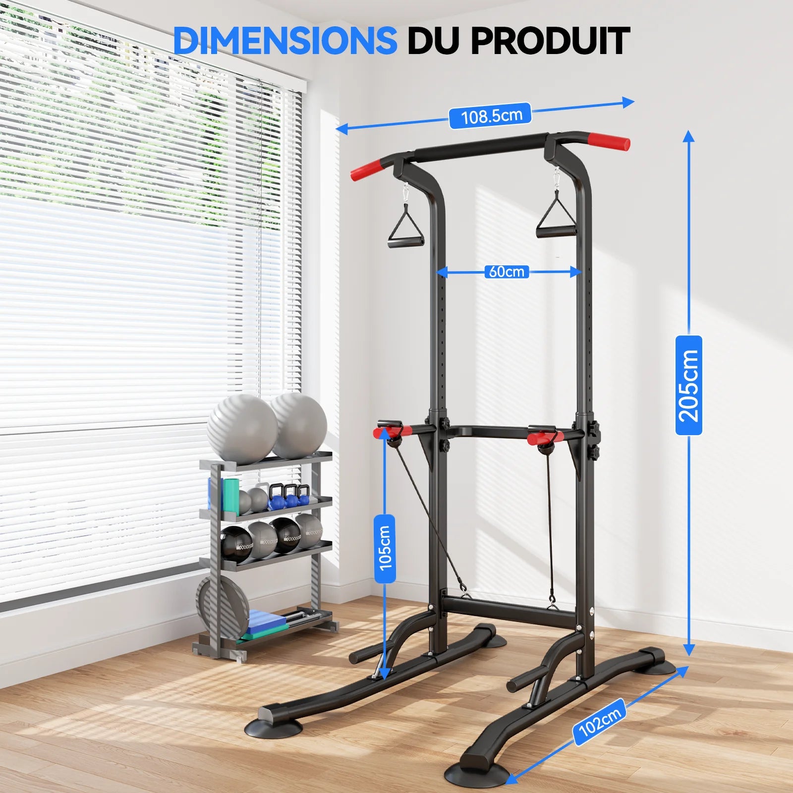 9-level, multi-function adjustable height pull-up bar, load-bearing capacity of kg, abdominal exercises