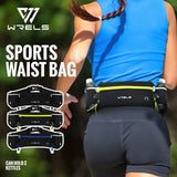 WRELS Upgraded Running Belt Bag With Water Bottles Hydration Belt Running Pouch Bag  Fanny Pack Phones Waist pack for Sports