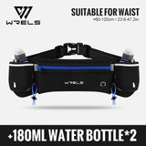 WRELS Upgraded Running Belt Bag With Water Bottles Hydration Belt Running Pouch Bag  Fanny Pack Phones Waist pack for Sports