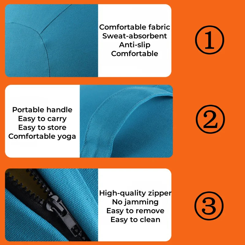 65cm Balance Ball Chair for Office & Home  Washable Cotton Cover Ergonomic Exercise Ball for Posture Back Relief Yoga Ball Chair