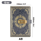 Retro Digital Password Notebook Journal With Lock A5,Diary Perfect for Men and Women-PU Leather Combination Lock Persons Privacy