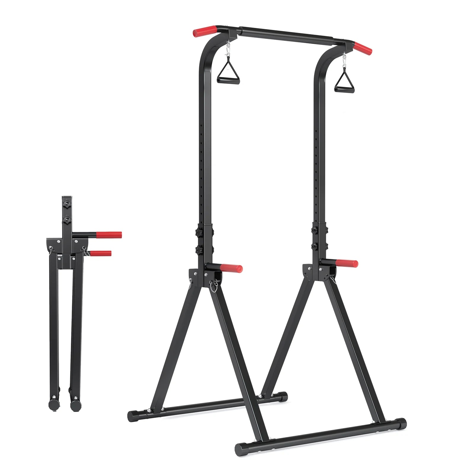 Foldable pull-up bar, height adjustable 168-cm, capacity 200 kg, 9 levels, a device for the whole body