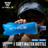 WRELS Soft Flask Folding Collapsible Water Bottle TPU BPA-Free for Running Running Hydration Bottles Water Bag Sports Flasks