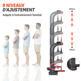 Foldable pull-up bar, height adjustable 168-cm, capacity 200 kg, 9 levels, a device for the whole body
