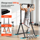 Foldable pull-up bar, height adjustable 168-cm, capacity 200 kg, 9 levels, a device for the whole body