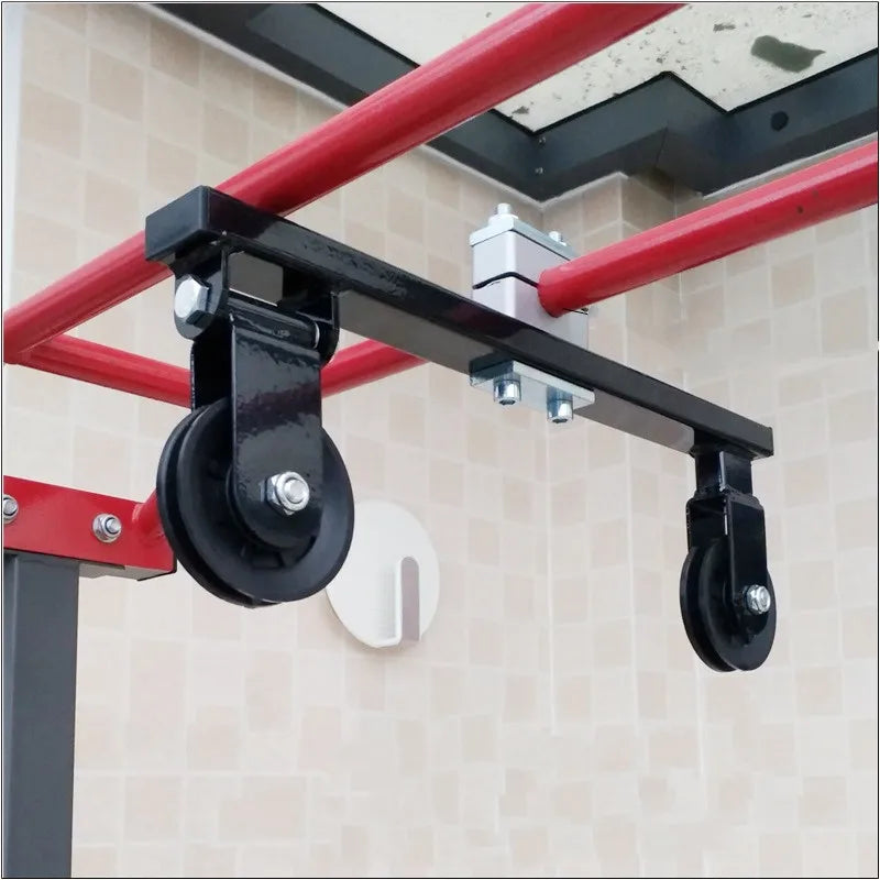 Home Gym Pulley Kit – DIY Cable Machine System for Round Tube & Strength Training