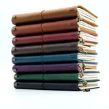 100% Handmade Genuine Leather Traveler's Notebook Travel Diary Journal Vintage Cowhide Gift Planner Free Lettering Embosse