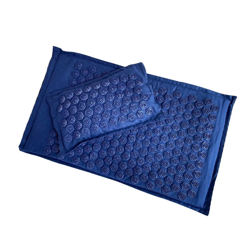 Nature Linen Coconut palm Massage Yoga mat sport pillow mat with bag Lotus Spike Acupressure Mat Cushion
