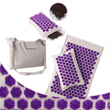 Nature Linen Coconut palm Massage Yoga mat sport pillow mat with bag Lotus Spike Acupressure Mat Cushion