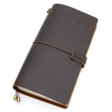 100% Handmade Genuine Leather Traveler's Notebook Travel Diary Journal Vintage Cowhide Gift Planner Free Lettering Embosse