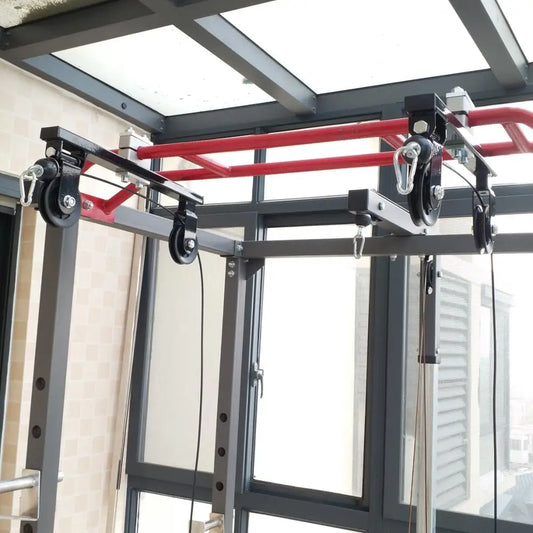 Home Gym Pulley Kit – DIY Cable Machine System for Round Tube & Strength Training