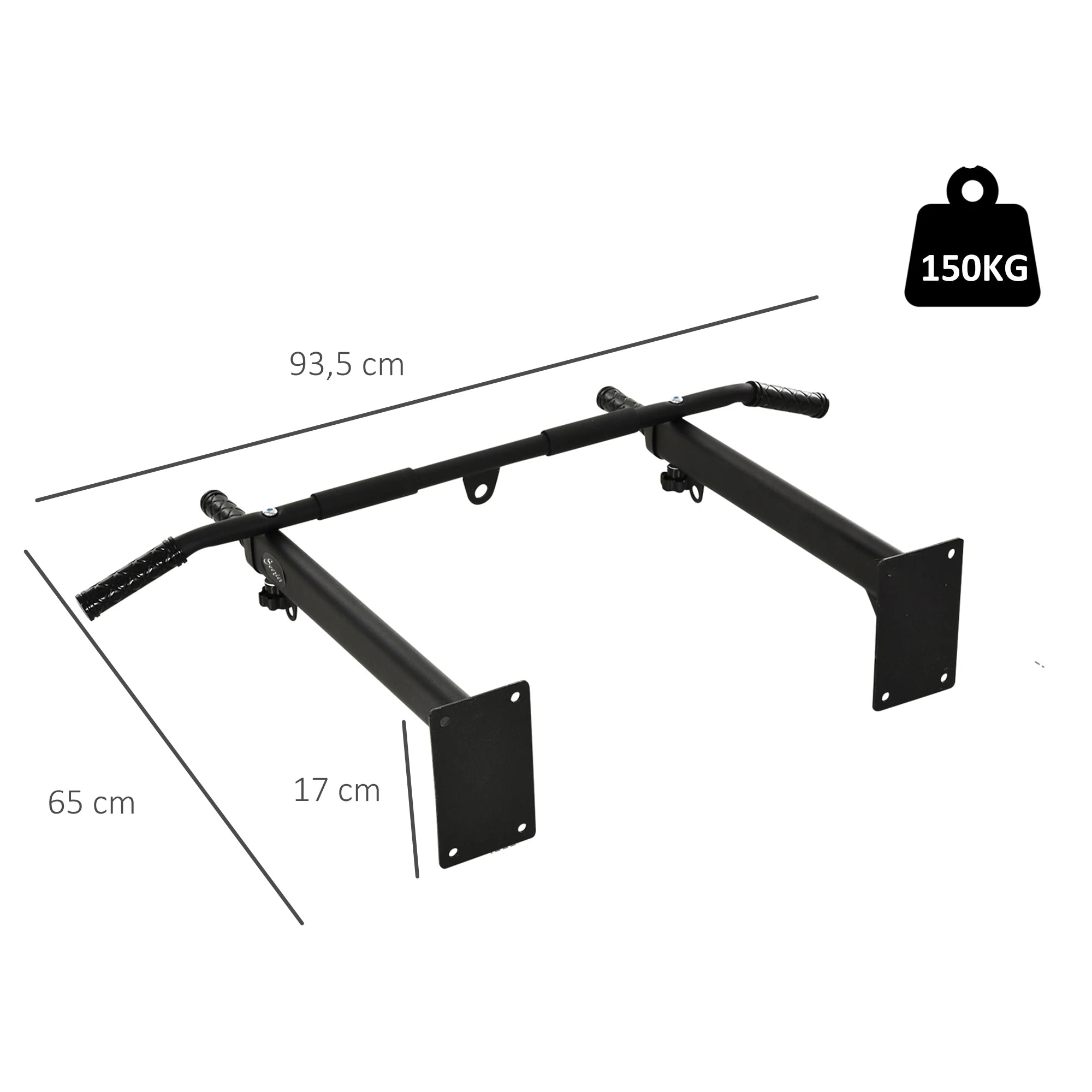 Homcom Wall-Mounted Bodybuilding Bar for Pull-Up Training Max. 150kg