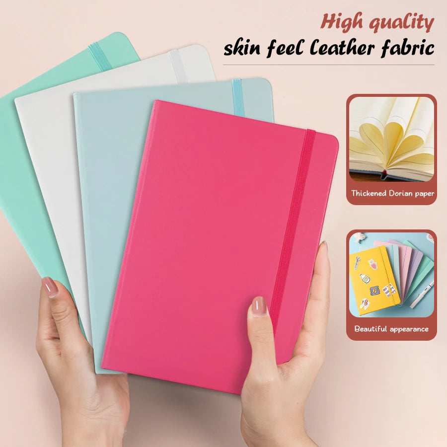 A5 Business with PU Notebook, Student Notebook, 200 Pages, Handcrafted Bookbook, Handcrafted Bookbook, Comes with Memo Paper