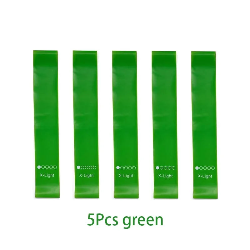 5Pcs Tpe Resistance Bands Fitness Set Rubber Loop Strength Training Workout Expander Yoga Gym Equipment Elastic Portable Pilates