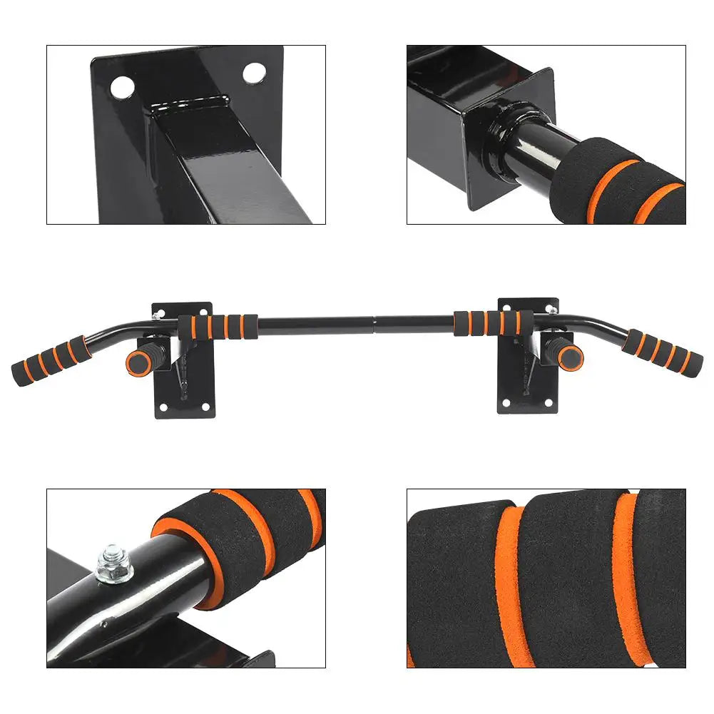 Wall Pull Up Bar Pull Up Bar Wall Mount Pull Up Bar Chin Up Body Bulding Exercise Fitness Gym Home with 6 Foam Handles