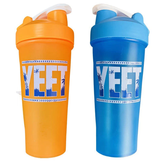 Jey Uso YEET Shaker Bottle Blue Orange 26oz 750ml Bloodline USOS Protein Shake Cup Sports Fitness Water Bottle