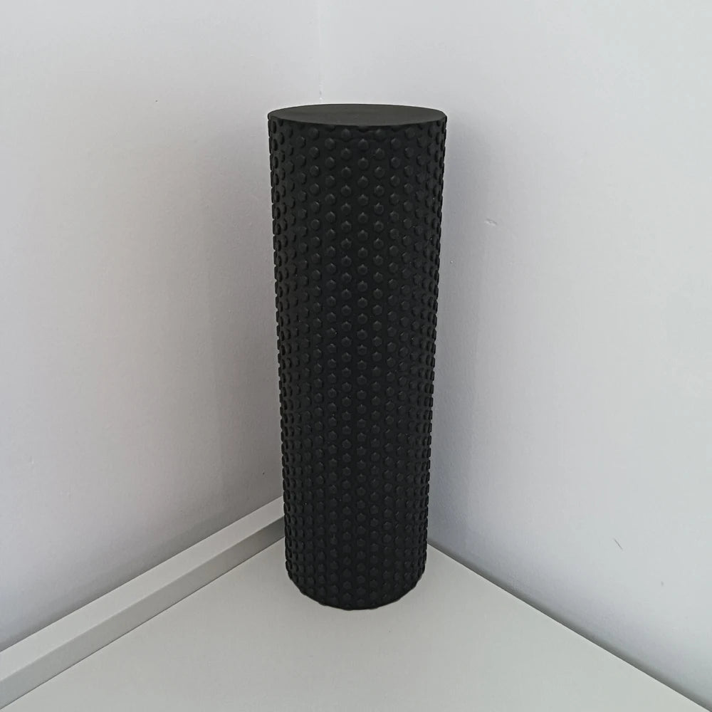 Premium Hexagon Pattern Yoga Roller – EVA Foam Massage Stick for Pilates & Home Workouts 29.5cm Length