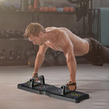 Foldable Non-Slip Dip Stand for Home Workout Portable Multifunctional Push-Up Stand with Resistance Bands Fitness Equipment