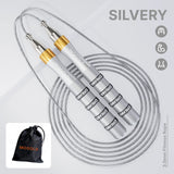 MOGOLD Professional Wear-resistant PVC Jump Rope – Non-slip Silicone Handles, Aluminum Alloy Shaft & High-speed Silent Bearings