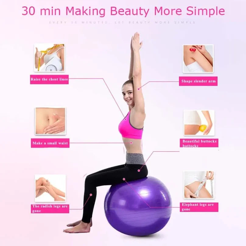 Balance Yoga Ball 55-75cm Fitness Yoga Ball,Anti-Slip & Anti-Burst Extra Thick Pregnant Birthing Ball with Air Pump