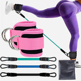 Ankle Straps Resistance Bands Set Fitness Workout Exercise Equipment Ankle Weight Yoga Elastic Fitness Band For Gym Man Woman
